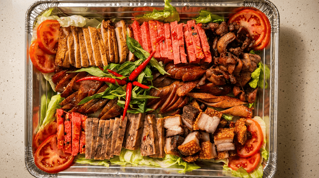Tray of Eight Courses.
