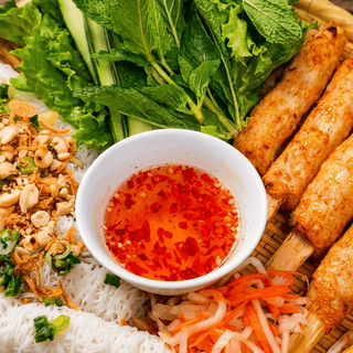 Grilled Shrimp Paste with Fine Rice Vermicelli