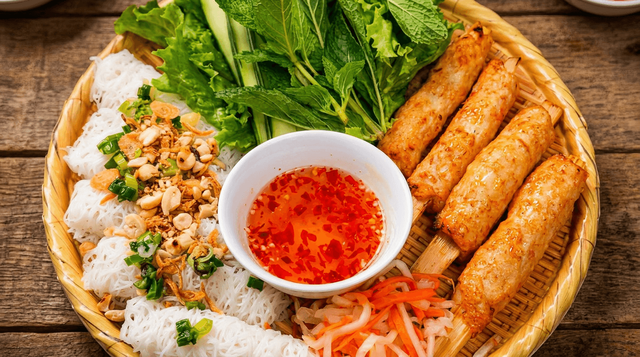 Grilled Shrimp Paste with Fine Rice Vermicelli.