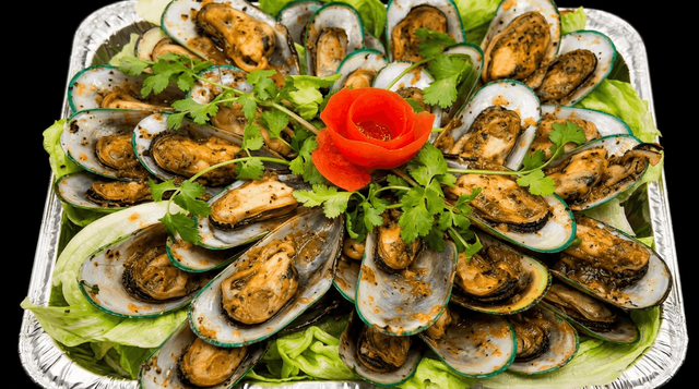 Rich and Creamy Garlic Butter Mussels.