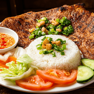 Grilled Pork Chop with Rice