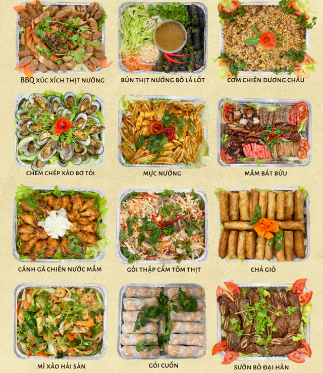 6 Family Party Trays.