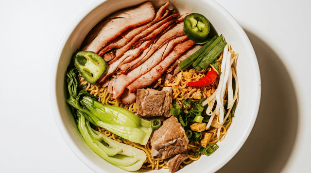 Char Siu Egg Noodles.