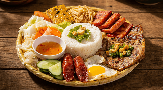 Special 6 Combinations Grilled Pork Chop with Rice.