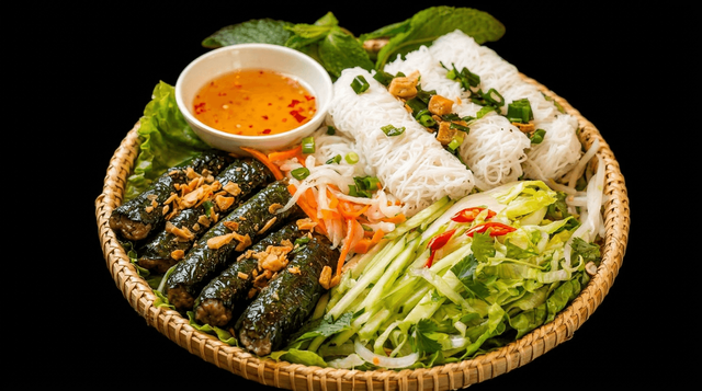 Betel Leaf-Wrapped Beef with Vermicelli.